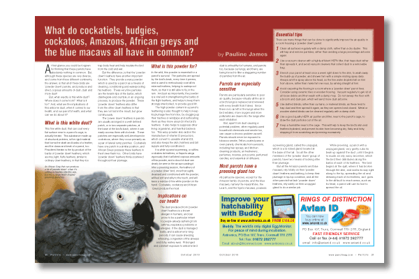 What's in Parrots magazine 153