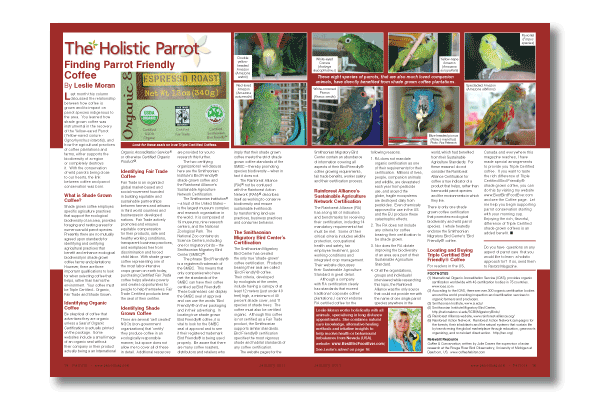 Parrots magazine January 2011