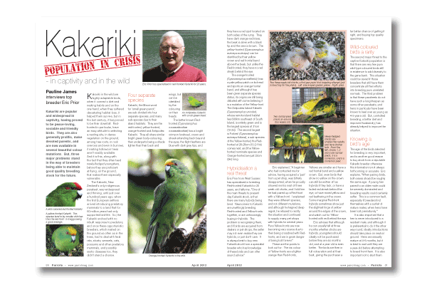 Parrots magazine April 2012